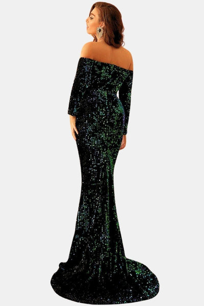 Gabby - Off-Shoulder Sequin Mermaid Evening Dress