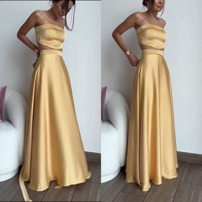 Luciana – Cutout Sleeveless Satin Maxi Dress