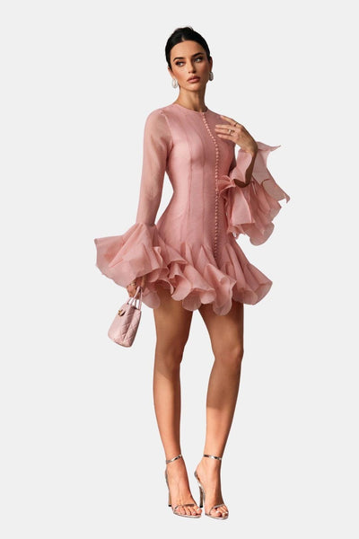 Guila - Sheer Flared Mini Dress