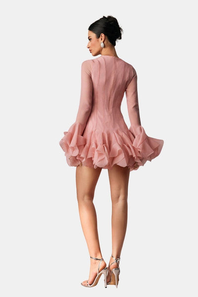 Guila - Sheer Flared Mini Dress
