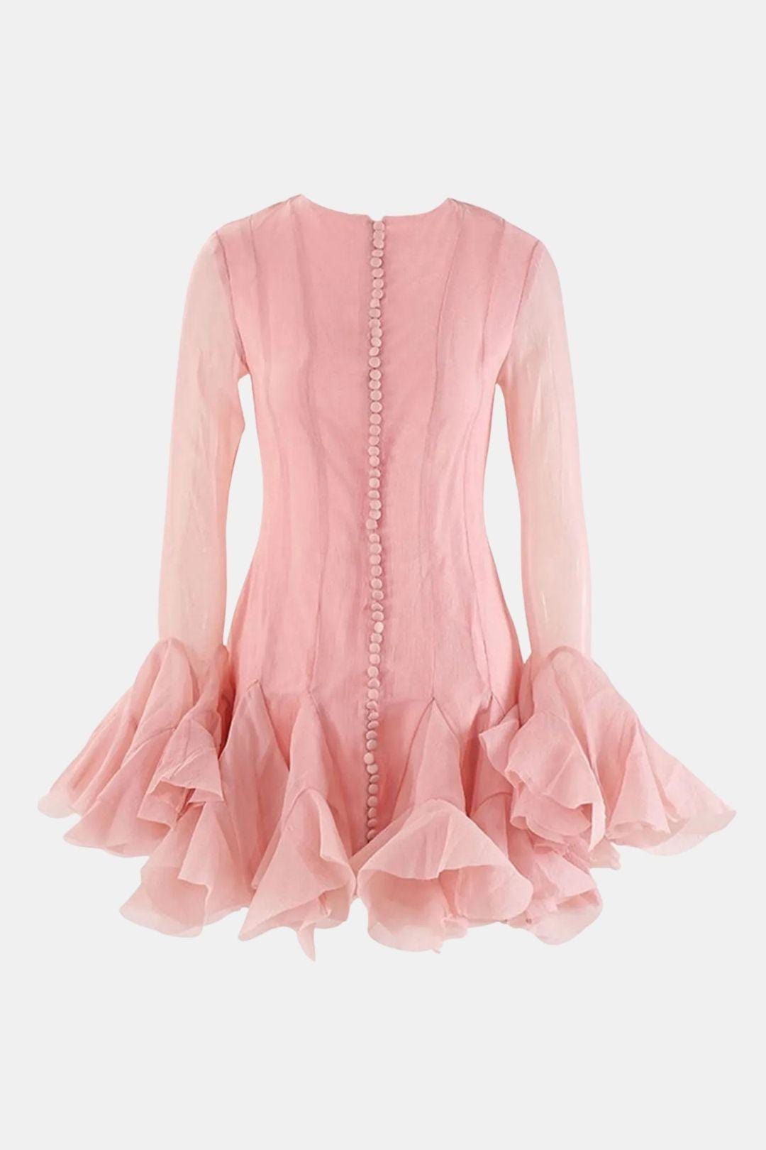 Guila - Sheer Flared Mini Dress