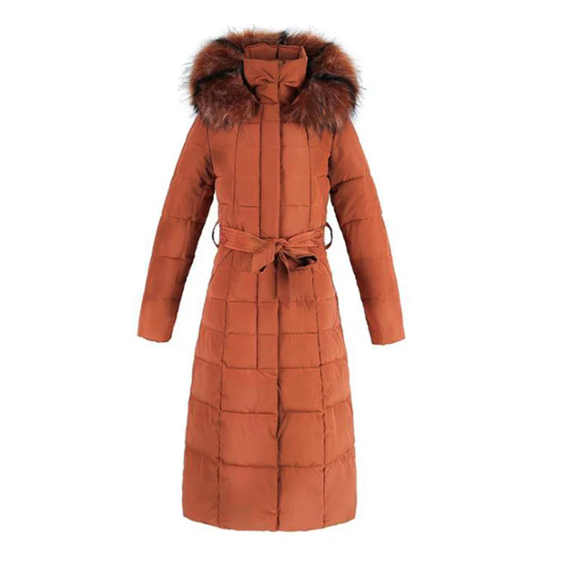 Longline Hooded Puffer Coat | Faux Fur Trim | Winter Warmth