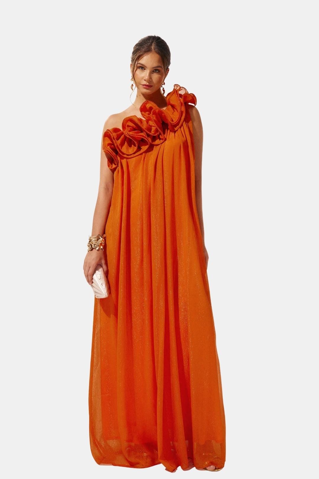 Hedda - One-shoulder Floral Maxi Cocktail Dress