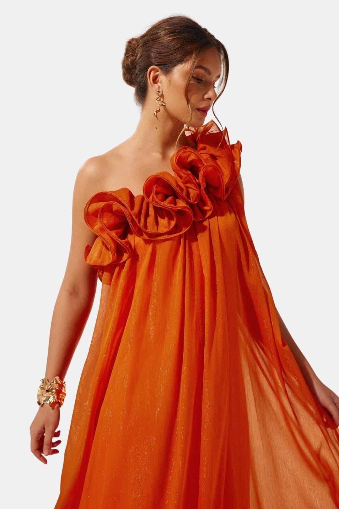 Hedda - One-shoulder Floral Maxi Cocktail Dress