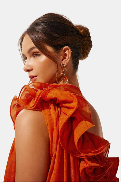 Hedda - One-shoulder Floral Maxi Cocktail Dress