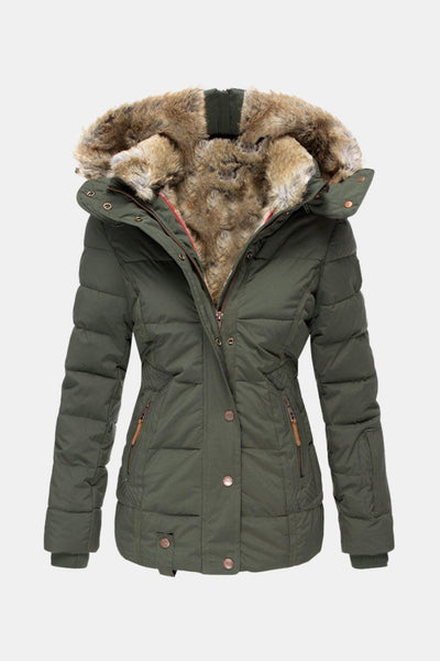 Hera – Luxurious Fur-Lined Winter Coat with Hood