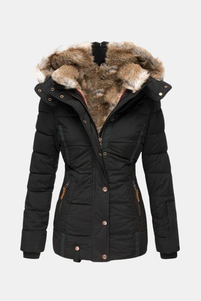 Hera – Luxurious Fur-Lined Winter Coat with Hood