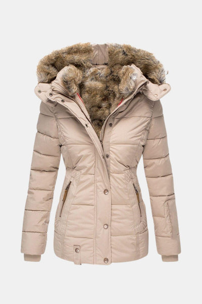 Hera – Luxurious Fur-Lined Winter Coat with Hood
