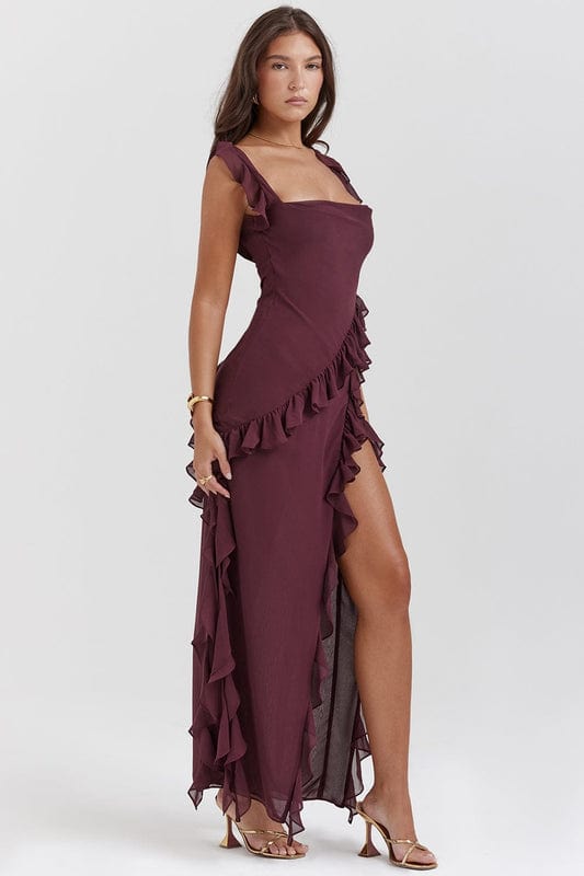 Carmela – Ruffle-Sleeve Maxi Dress