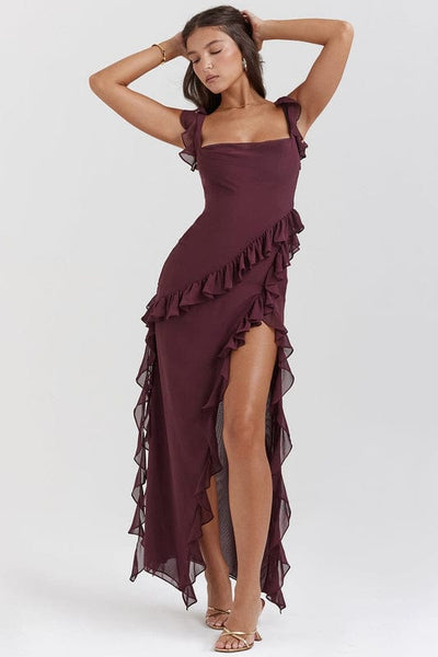 Carmela – Ruffle-Sleeve Maxi Dress