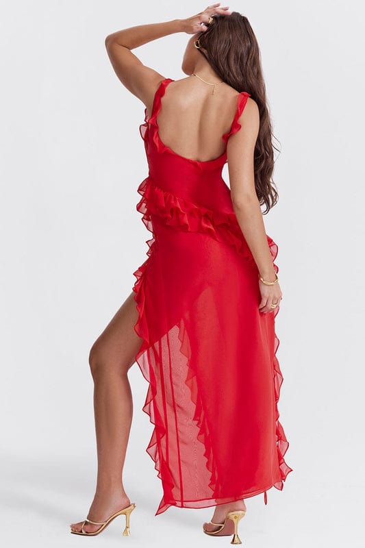 Carmela – Ruffle-Sleeve Maxi Dress