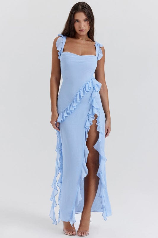 Carmela – Ruffle-Sleeve Maxi Dress