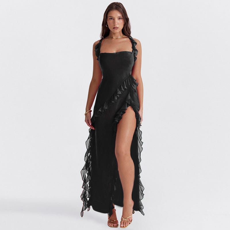 Carmela – Ruffle-Sleeve Maxi Dress