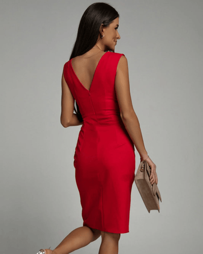 Isadora – Sleeveless Fitted Midi Dress