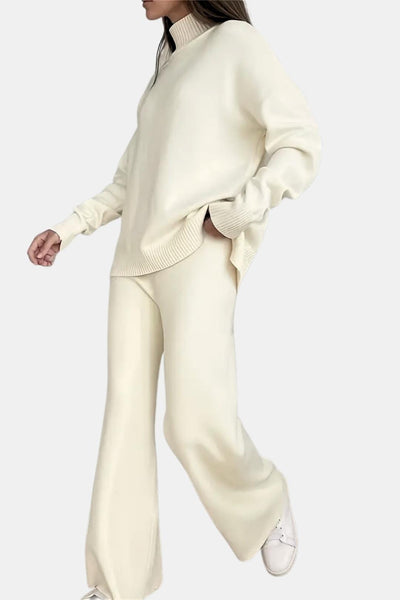 Isalina – Solid Colour Turtleneck Knit Set