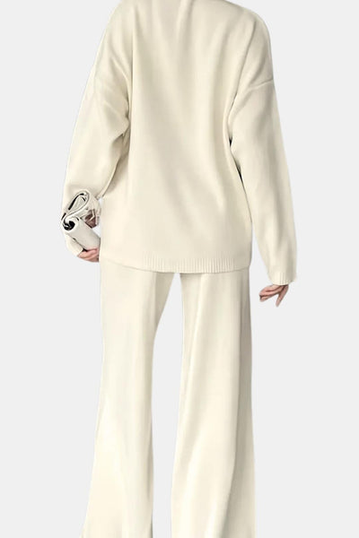 Isalina – Solid Colour Turtleneck Knit Set