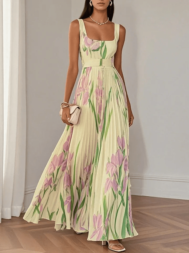 Sleeveless Chiffon Maxi Dress – Modesia