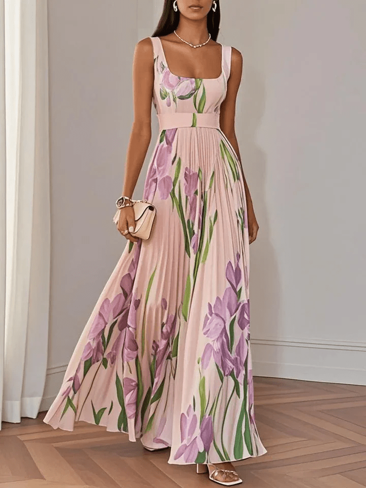 Ivana – Sleeveless Chiffon Maxi Dress