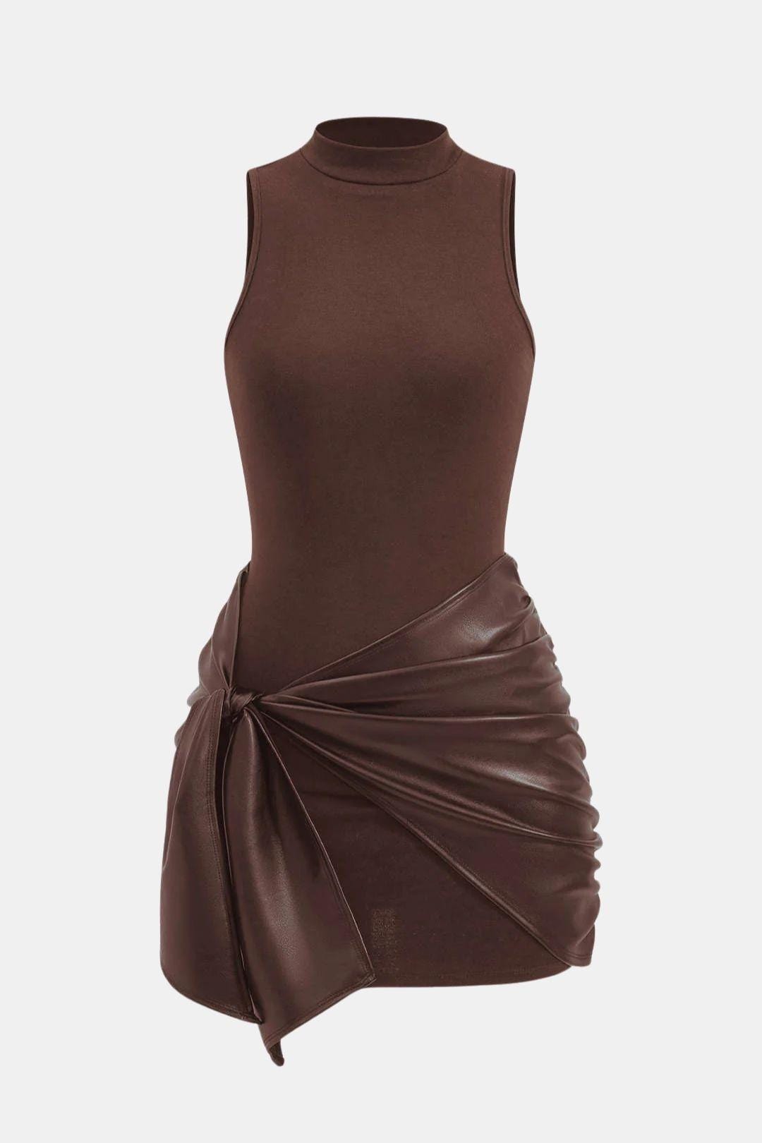 Izza – Tie Front Sleeveless Mini Dress