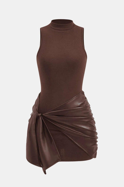 Izza – Tie Front Sleeveless Mini Dress