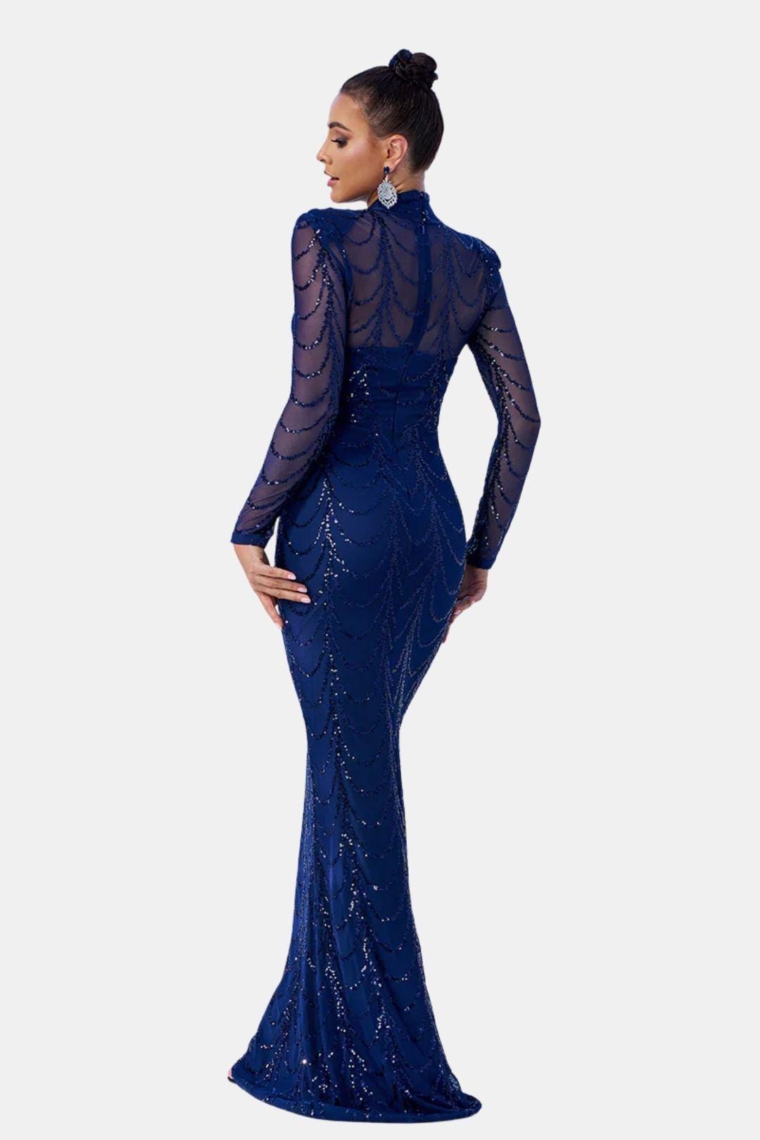 Joyce - See-through Ripple Cocktail Dress