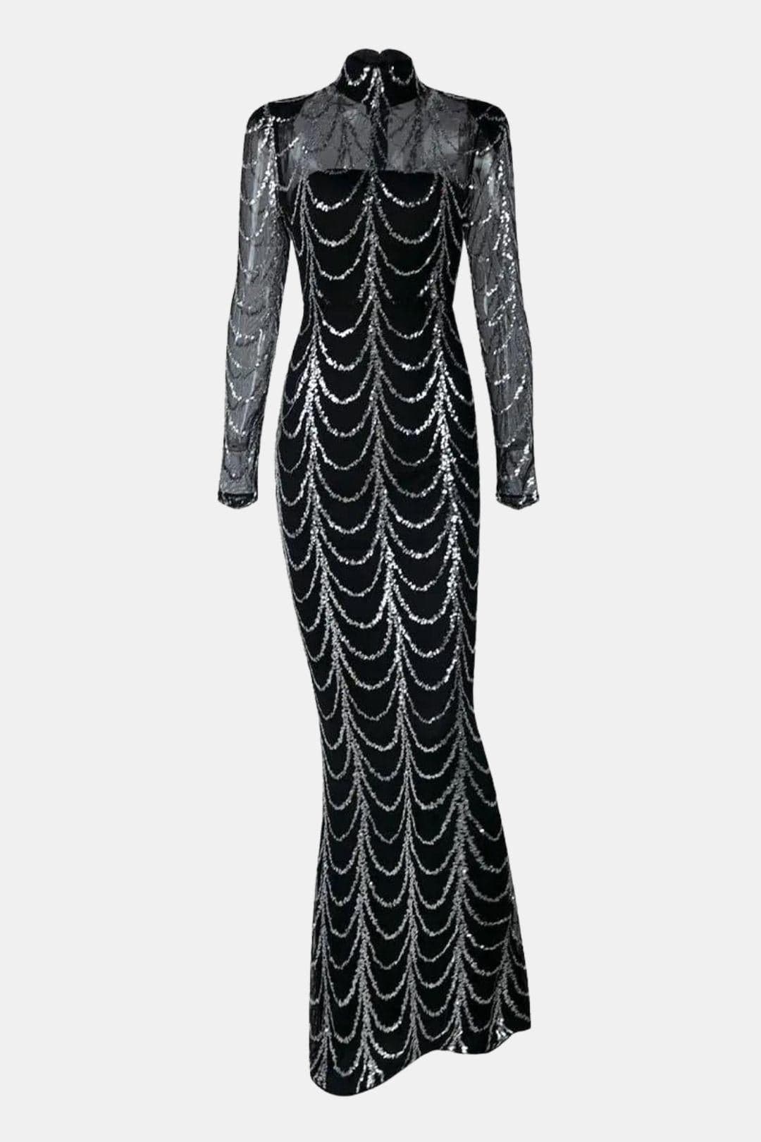 Joyce - See-through Ripple Cocktail Dress