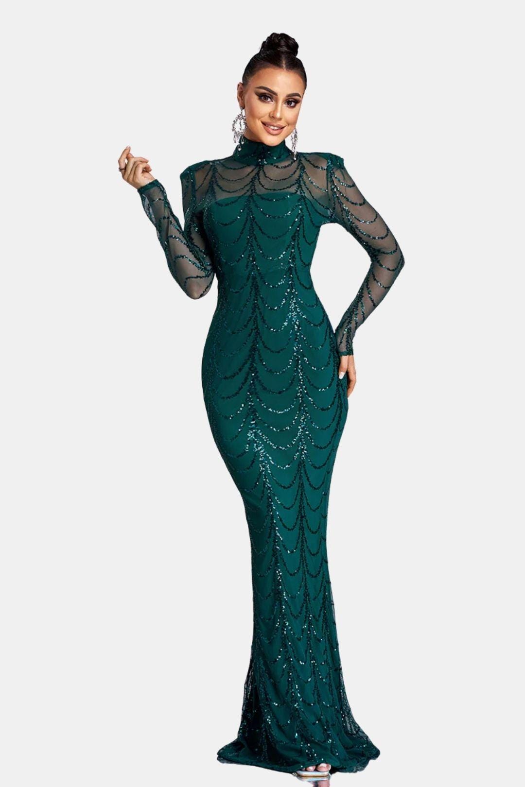 Joyce - See-through Ripple Cocktail Dress
