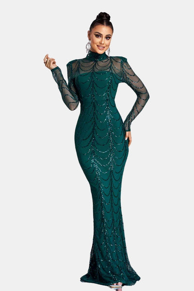 Joyce - See-through Ripple Cocktail Dress