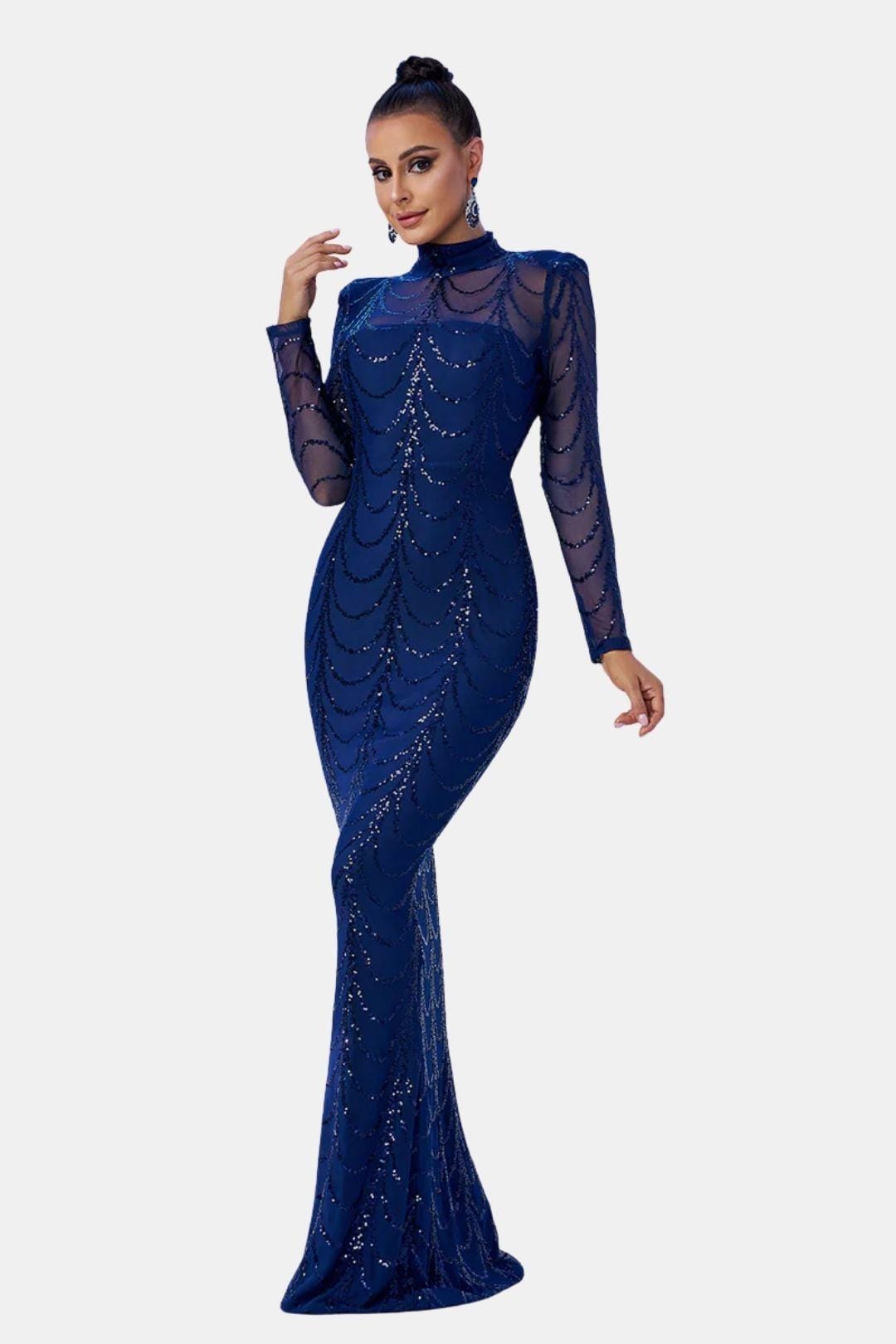Joyce - See-through Ripple Cocktail Dress