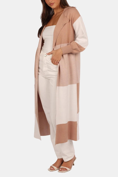 Kaylee – Large Check Long Cardigan