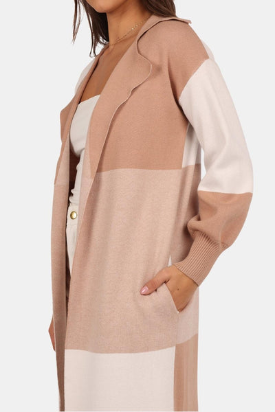 Kaylee – Large Check Long Cardigan