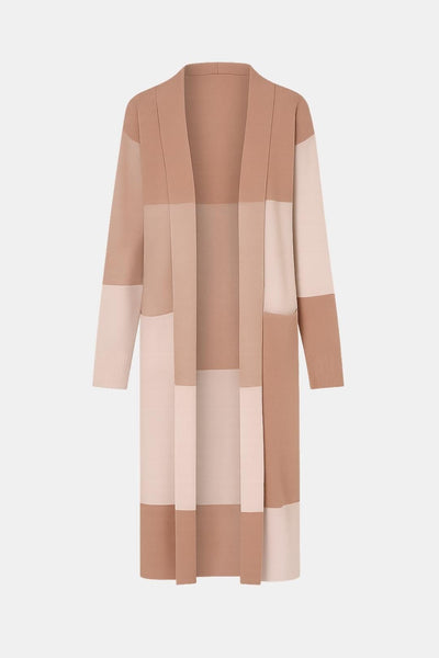 Kaylee – Large Check Long Cardigan