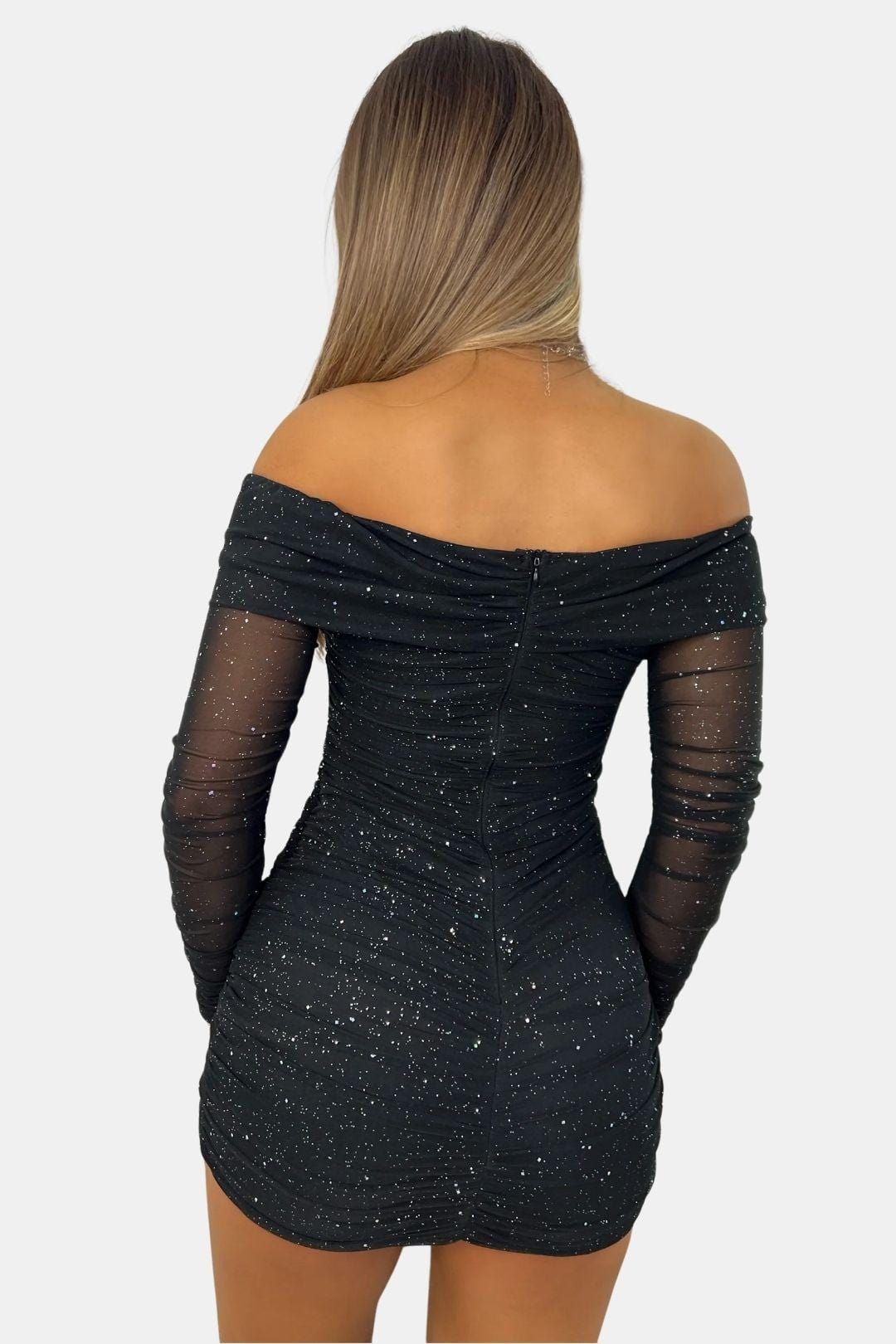 Kira – Sparkle Mesh Mini Dress