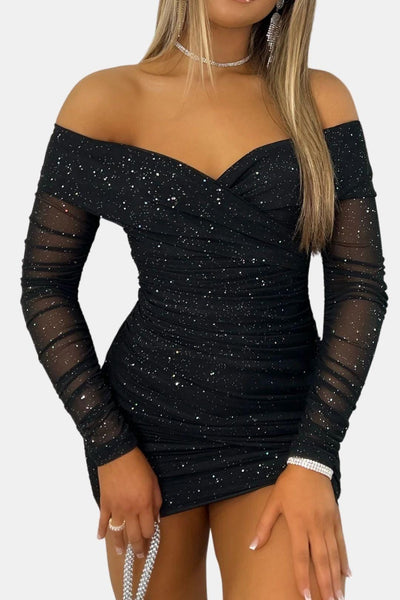Kira – Sparkle Mesh Mini Dress