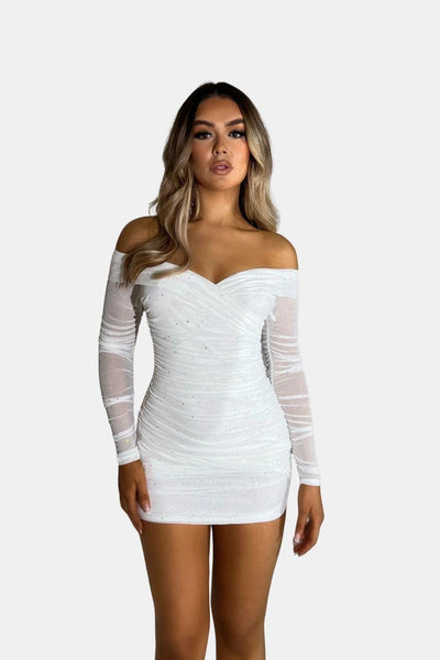Kira – Sparkle Mesh Mini Dress
