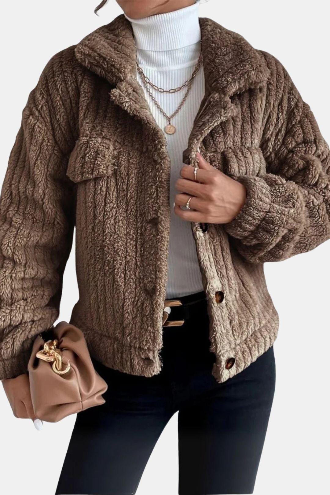Kitty – Ultra-Soft Winter Jacket with Pearl Buttons