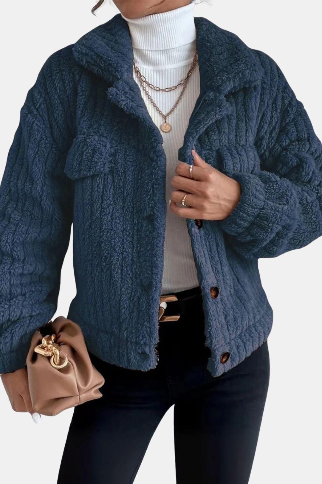 Kitty – Ultra-Soft Winter Jacket with Pearl Buttons