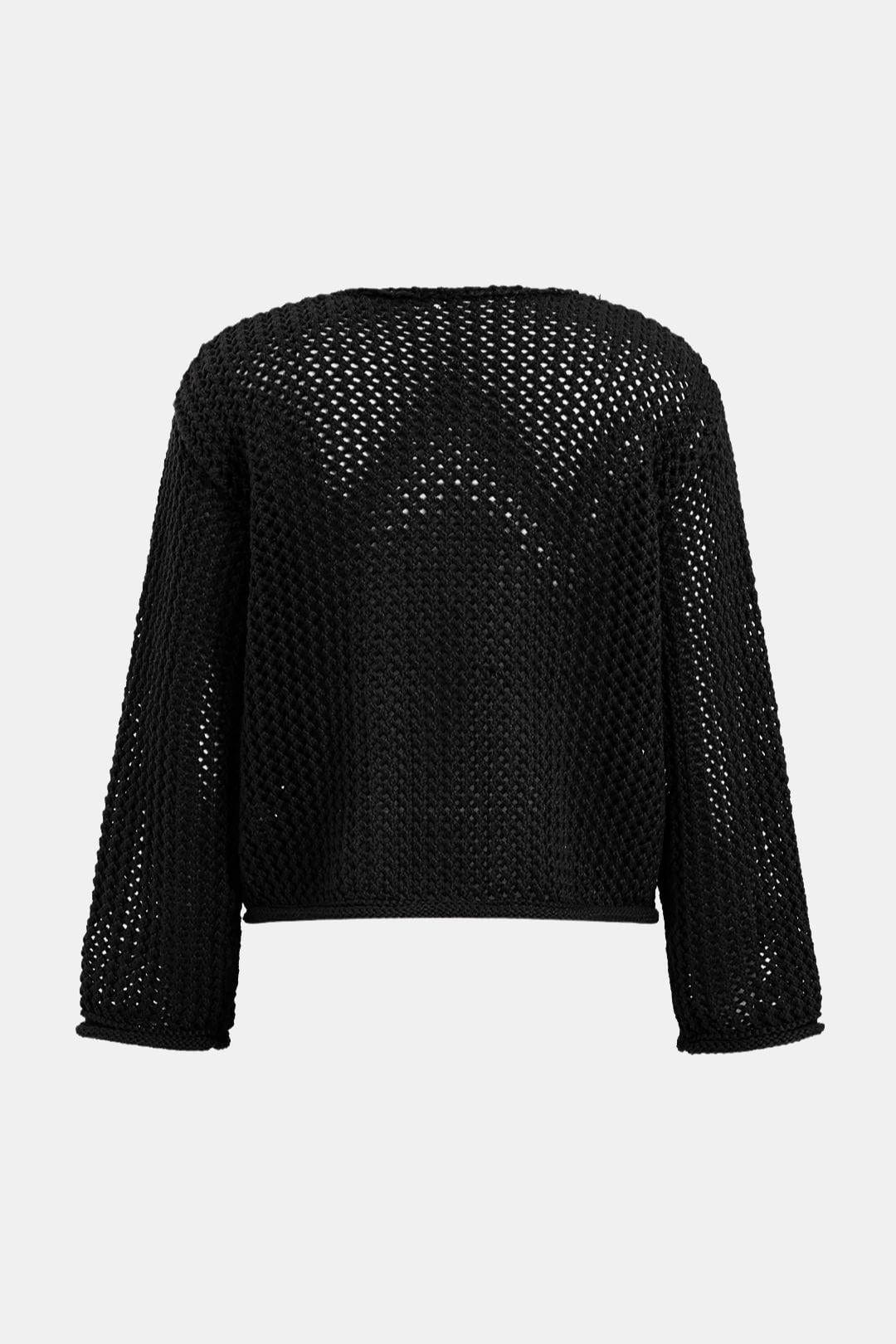 Kristina – Button Round Neck Sweater Cardigan