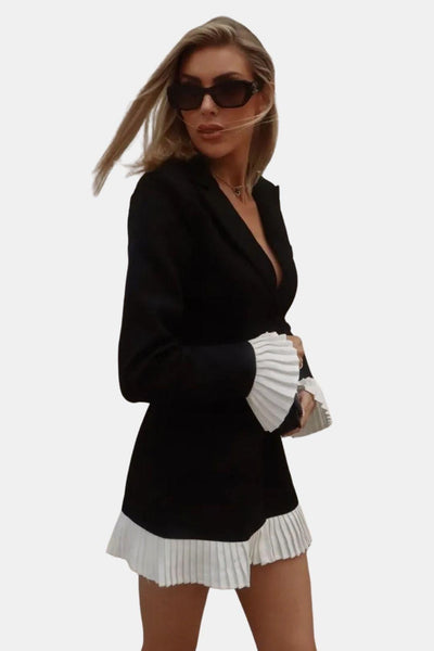 Kyla – Pleated Blazer Mini Dress