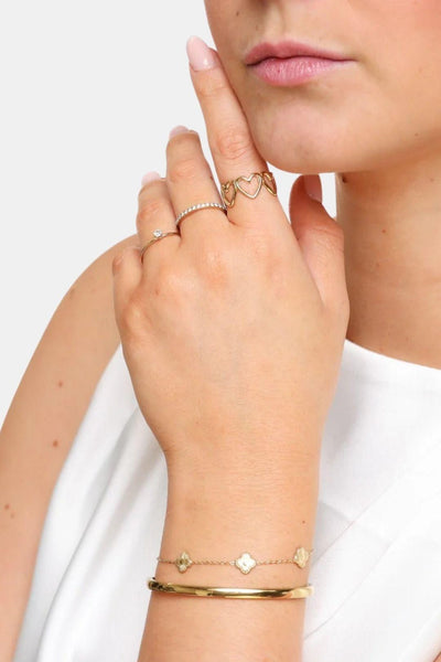 Leila – Gold Chunky Heart Ring
