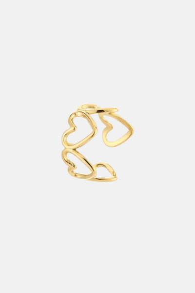 Leila – Gold Chunky Heart Ring
