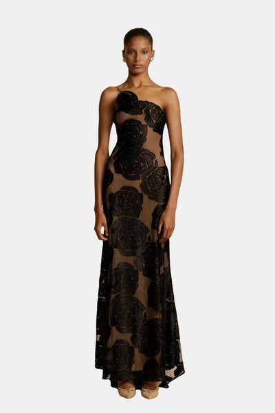 Lindsay – One-Shoulder Floral Maxi Dress