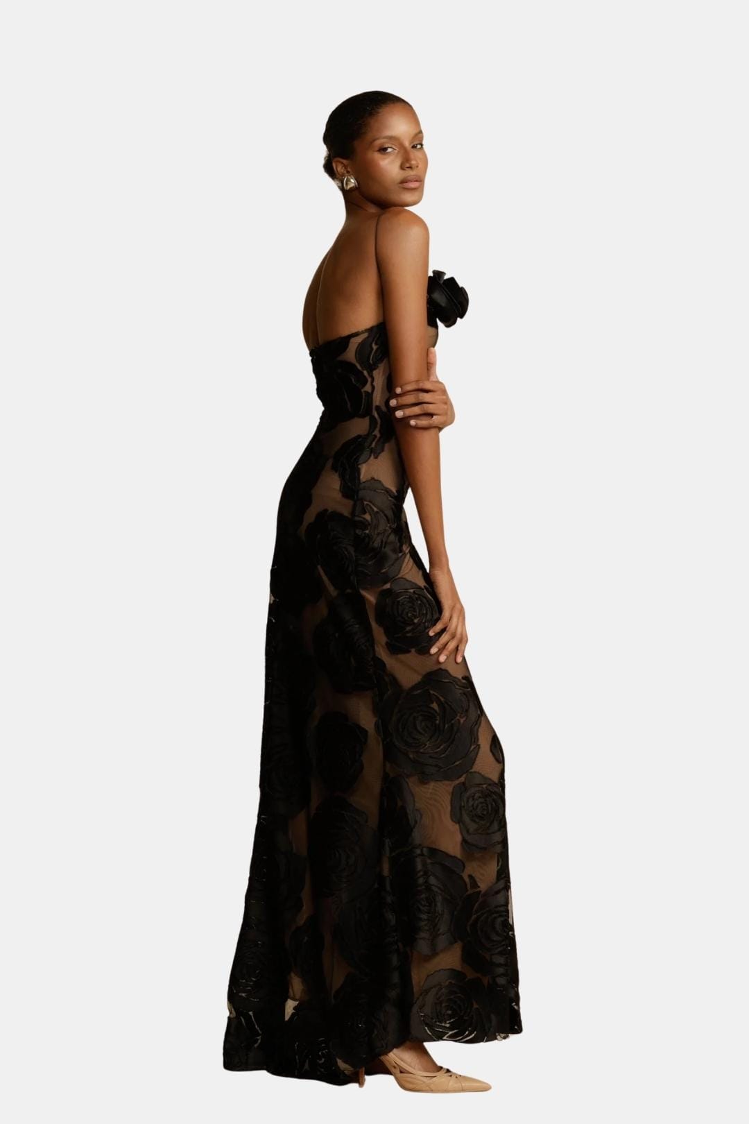 Lindsay – One-Shoulder Floral Maxi Dress