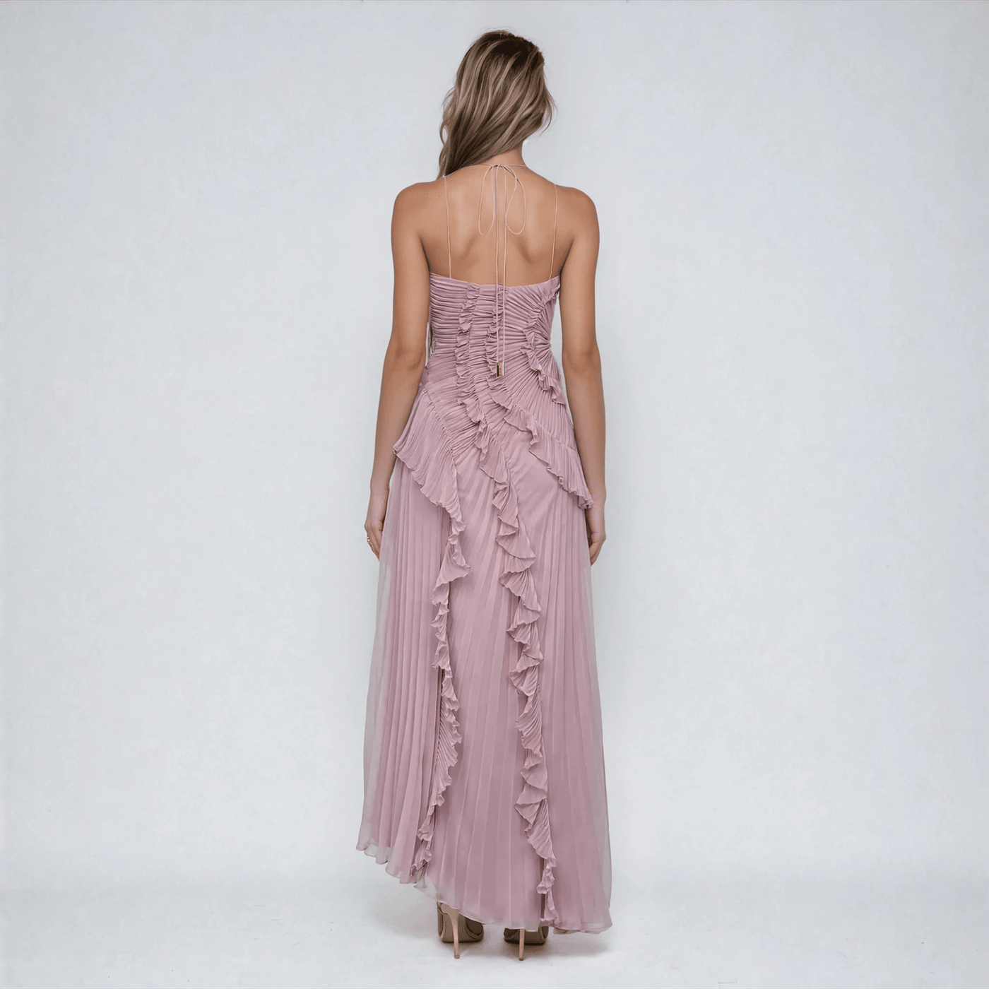 Phaedra – Halter Maxi Dress in Soft Purple