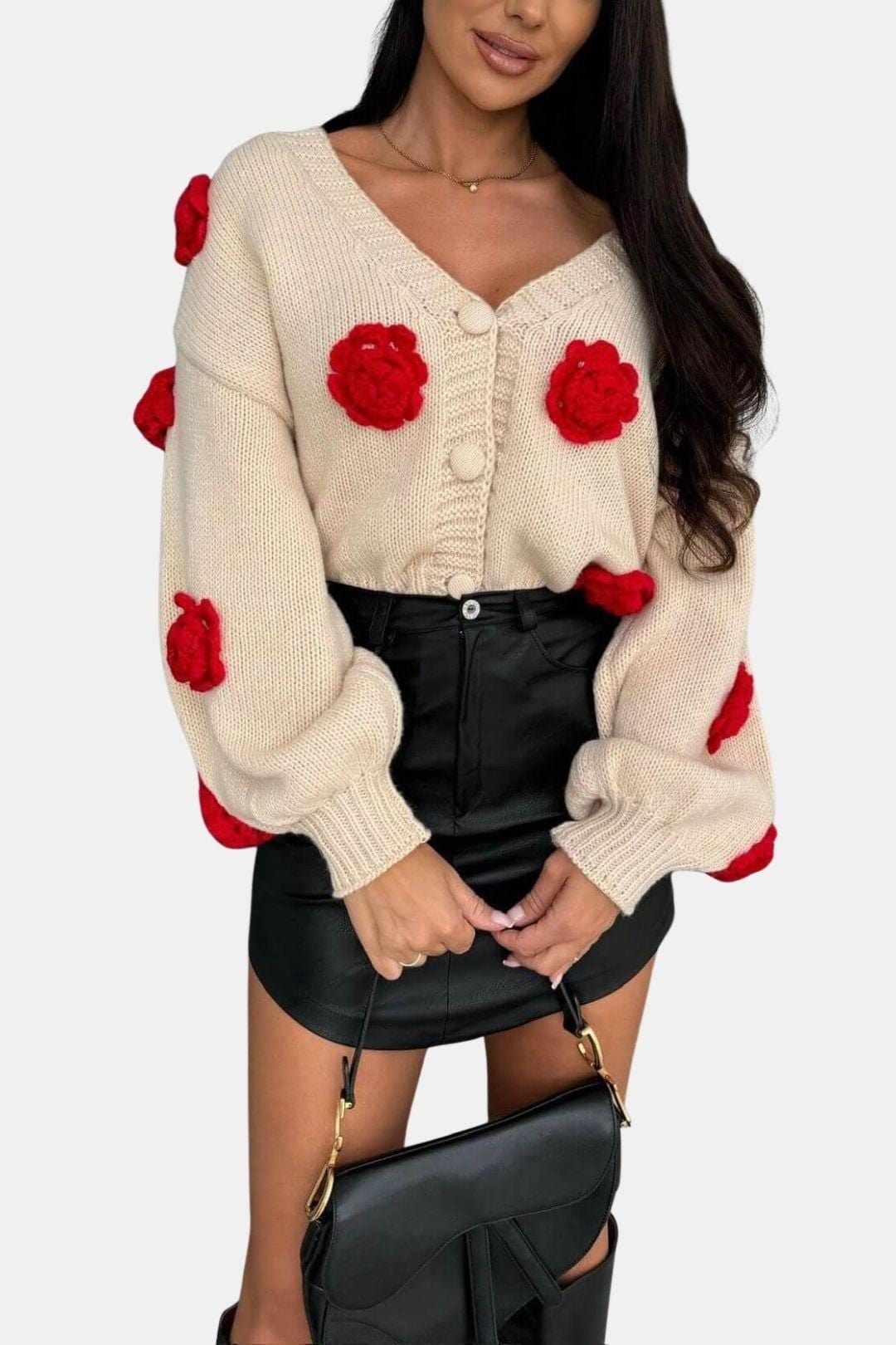 Lovelyn – Crocheted Flower Sweater