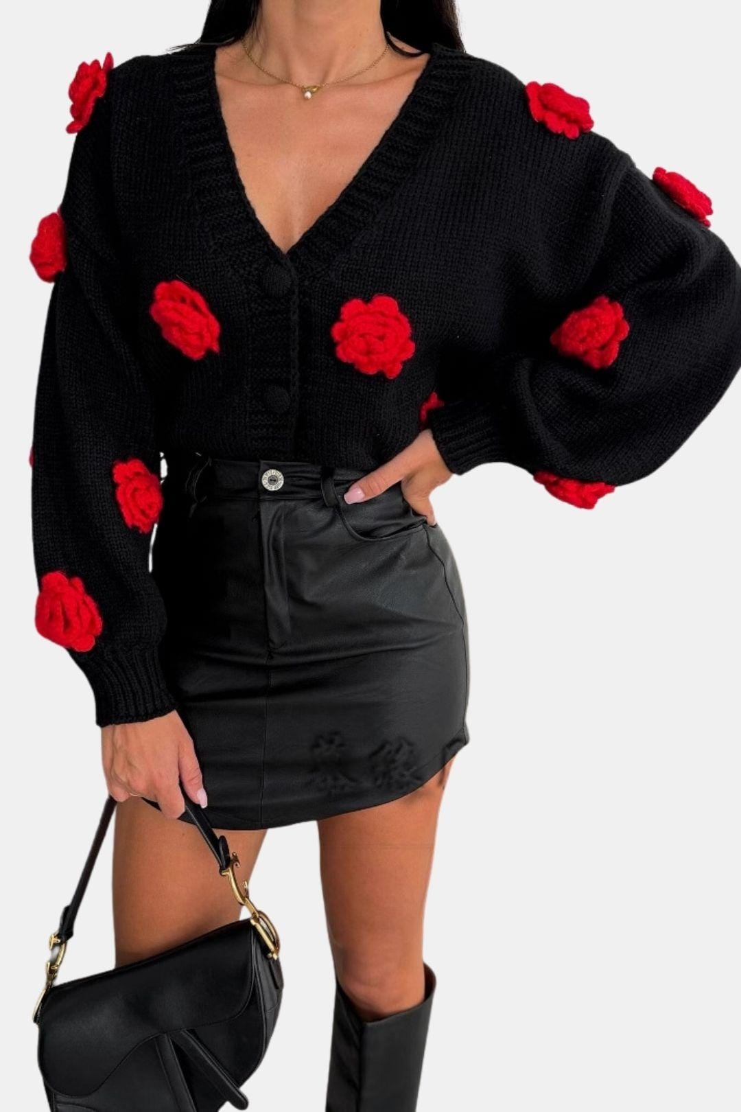 Lovelyn – Crocheted Flower Sweater