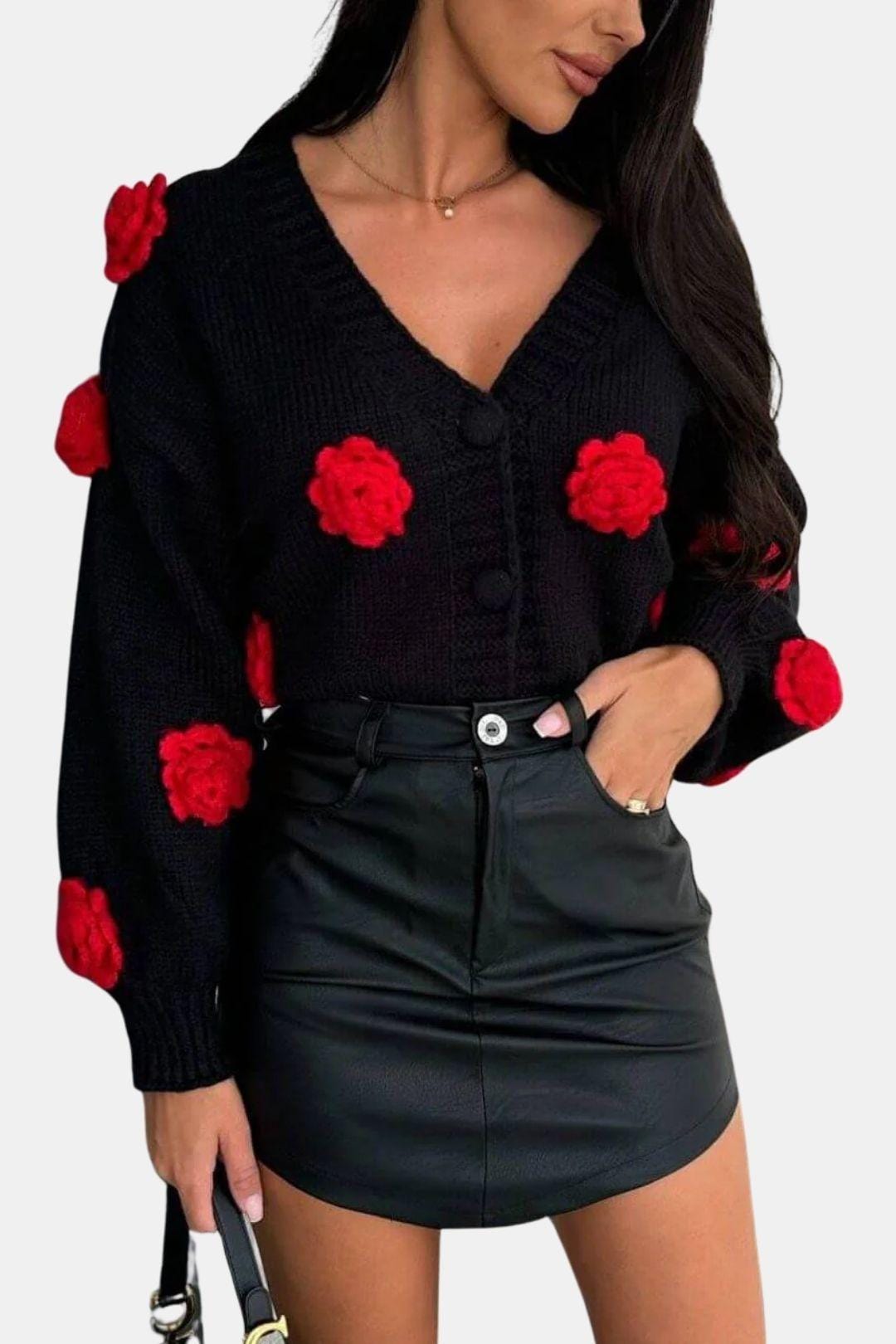 Lovelyn – Crocheted Flower Sweater