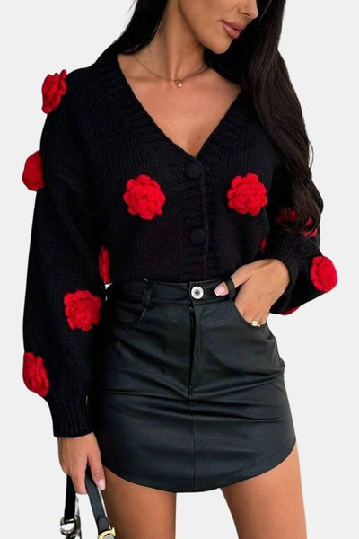 Lovelyn – Crocheted Flower Sweater