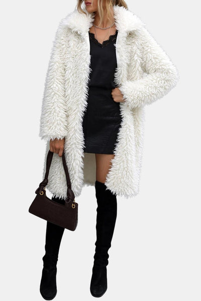 Mackenzie – Tuscan Plush Lapel Street Style Coat