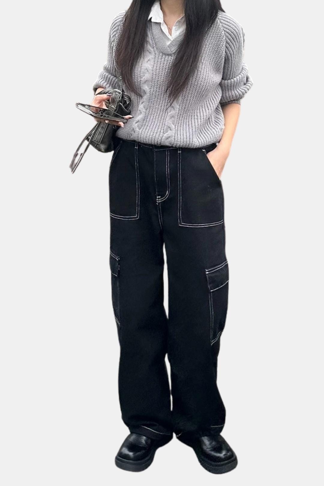 Marcella – 2 in 1 Twist Polo Sweater